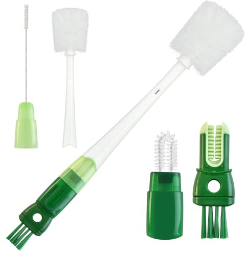 5in1 Multifunctional Water Bottle Cleaning Brush,Straw Cleaner Tool for Washing Bottles Jars Cups, Bottle Cleaner Brush, Small Spaces Brushes