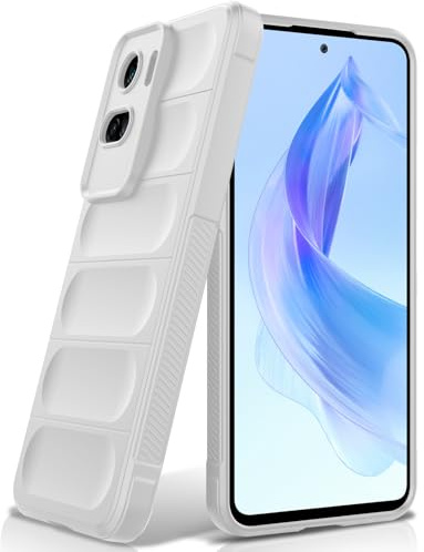 BonYonka Coque Silicone pour Honor 90 Lite, Blanc | Dos Ondulé Anti-Choc, Doublure Microfibre Anti-Rayures, Protection Intégrale avec Rebord Surélevé pour Caméra