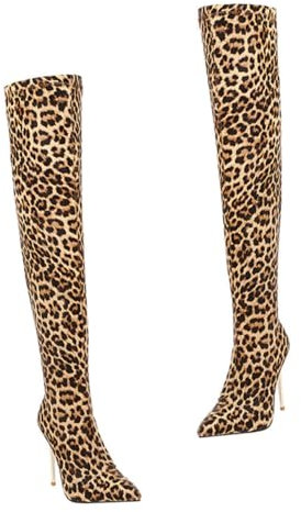 Beavorty Per Lunghi Tacchi Sottile in Pu e Gomma Invernale Per Passeggiate e Feste