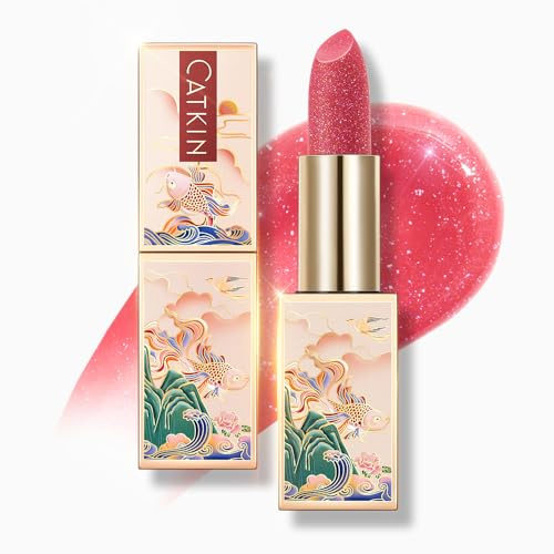 CATKIN Lippenbalsam Natürliche getönte Lippenpflege Classic mit Vitamin E, Spendet Feuchtigkeit für trockene Lippen Lippenpflegestift, 3.5g