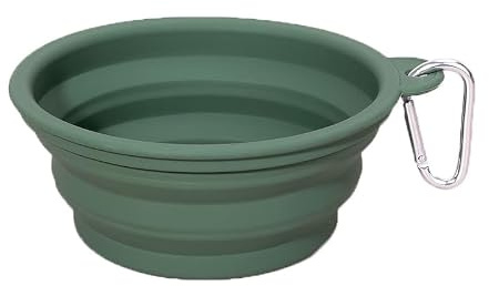 ROMNEYS Ciotola da viaggio pieghevole in silicone On The Go, 1 l, senza BPA e lavabile in lavastoviglie, con moschettone, ideale per cani in viaggio, escursioni e avventure all'aria aperta