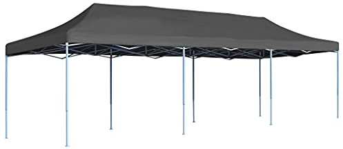 Pergola Tente pop-up pliable 3 x 9 m Anthracite Pour jardin, cour, camping
