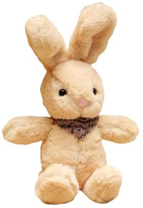 Xiyocadt Kuscheltier Hase, Hase Kuscheltier, Kaninchen Stofftiere, Niedliches Plüschtier, zum Kuscheln und Spielen, Geschenk für Kinder & Erwachsene (40 cm,Beiger Schal)