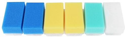 Yoeruers Baby (6 Pieces) Soft Foam Washer with Cradle Cap Brush Body,Hair and Scalp Clean Gentle Baby Sensory Brush Brush Random Color