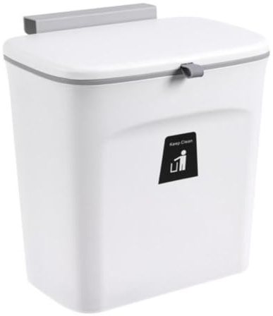 Toyvian Poubelle de Placard Murale avec Couvercle en Plastique, Gain de Place et Étanchéité, Cuisine et Salon
