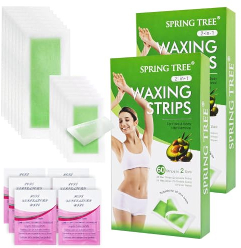 120 Stück Kaltwachsstreifen,Wachsstreifen Haarentfernung,Wax Streifen | Wachs Haarentfernung,80 Körper,40 Gesicht Wachsstreifen,12 Feuchttücher,Wax Strips,für Gesicht,Beine,Arme,Achseln,Bikinizone