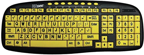 Ergoguys ACP Ezsee Low Vision Keyboard Large Print Yellow Keys
