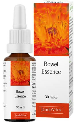 Jan De Vries Bowel Essence | Flower Essence | Used by People who Experience a Knotted, Churning Feeling when Nervous | Contains Aspen, Chamomile & Agrimony | 30ml