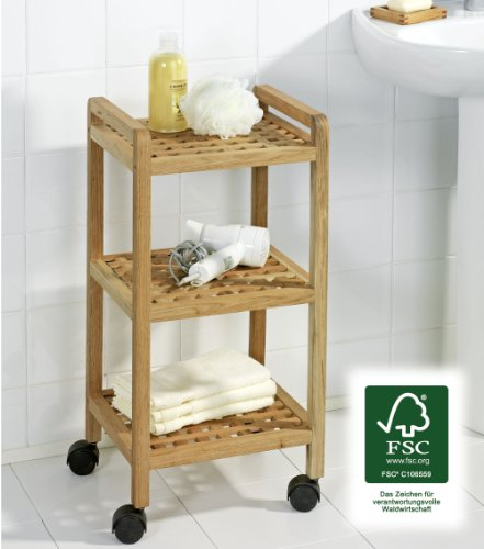 Wenko 8268500 Rollregal 3 Etagen Nordic FSC