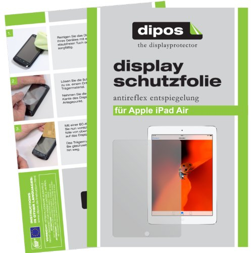 dipos I 2X Schutzfolie matt kompatibel mit Apple iPad Air/iPad Air 2 Folie Displayschutzfolie