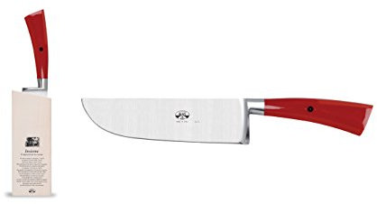 BERTI COLTELLERIE Coltellerie Berti - Insieme - Coltello da pesto - Ceppo magnetico + coltello cucina forgiato (brevettato)
