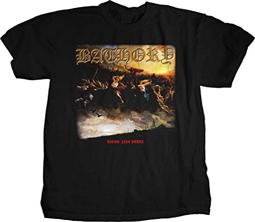 BATHORY - Bathory - Männer Blood Fire Death T-Shirt, Large, Black