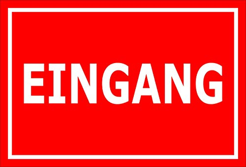 Melis-Folienwerkstatt Aufkleber – Eingang - 30x20cm – S00085-095-D 20 VAR