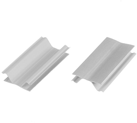 HOLZBRINK Eckverbindung Sockelblende Sockelleiste für Einbauküche 100mm Höhe ALUMINIUM Gebürstet - HBK10