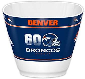 Fremont Die sterben NFL Team Farbe Kunststoff Party Schüssel – für Snack Popcorn Salat Vorspeise Salsa Dip Servieren Müsli Prep dienen Suppe – 1 galllon, MVP Bowl, weiß