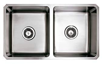 Cata 02607101 Fregadero Bajo Encimera CB-2, 2 Cubetas Cuadradas, 785x450, Acero INOX
