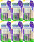 GUM Brossette Interdentaire Violet, Lot de 6, Portable, Cylindrique Extrafine, ISO 3, 1,2 mm, Nylon, Plastique, Manuel, Jetable