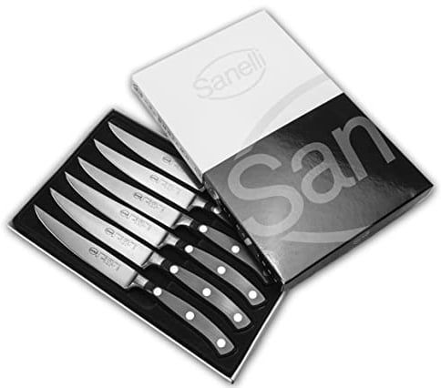 Sanelli 903906 Set di 6 coltelli da Bistecca, Acciaio Inossidabile, Multi