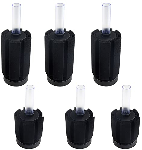 WMYCONGCONG 6 PCS Aquarium Aquarium Weicher biochemischer Schwammfilter, 2 Größen