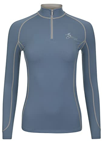 LeMieux My Base Layer in Ice Blue with Thermal Regulating Fabric, Flat Lock Stitching Soft Seams & 360 Degree Stretch - Medium