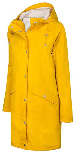 ICHI Damen Regenmantel, Farbe:gelb, Größe:XL