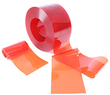 PVC Streifen Meterware 300 x 3mm Rot transparent - Zugeschnitten auf Ihren Bedarf - Für einen Streifenvorhang, Lamellenvorhang, Industrievorhang