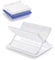PLASTIFIC Escurridor de platos plegable con bandeja escurridor con bandeja de goteo para cubiertos (blanco)