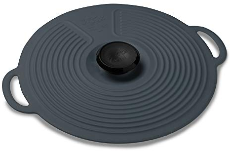 Zeal L254T Silicone Keep Fresh Storage Airtight Seal Lids, Reusable Eco-Friendly Classic Design (28cm) -Dark Grey