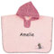 Sterntaler Mabel Bade Poncho mit Namen bestickt für Baby & Kinder, Badetuch, Badeponcho, Kapuzenbadetuch, Handtuch mit Ärmeln und Kapuze, 100% Baumwolle Mädchen Rosa
