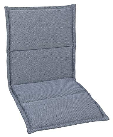 OUTLIV. Stapelsesselauflage Nieder, Hochwertiges Sitz- und Rückenkissen aus Polyester, witterungsbeständig, für Gartenstühle und Stapelsessel, 98x46x3 cm Grau