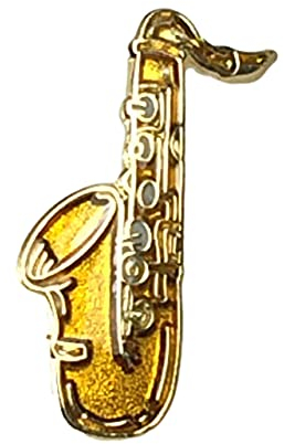 Smartbadge® Anstecknadel für Saxophon, Musikinstrument, hochwertig, Harte Emaille