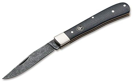 Böker Manufaktur Solingen Unisex – Erwachsene Trapper UNO Jute Taschenmesser, grau, 18,3 cm