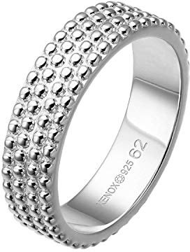 XENOX Herren Ring Sterling Silber 925 Modern Trend breite 6,5mm - Silver Men XS9338, Ringgröße (Durchmesser):60 (19.1 mm Ø)
