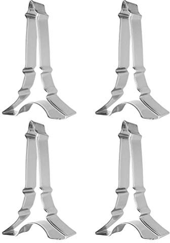 DOITOOL Lot de 4 emporte-pièces en acier inoxydable en forme de tour Eiffel