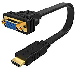 baolongking HDMI to VGA Adapter, HDMI to VGA (Male to Female) Support 1080P Compatible for Laptop,PC,HDTV, Monitor,Chromebook, Raspberry Pi, Roku 15cm