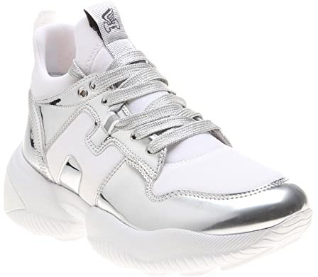 Hogan Damen Interaction Laufschuhe Sneaker Metallisch 42 EU