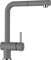 SCHOCK® Küchenarmatur Epos Croma I graue Hochdruck Armatur mit ausziehbarer Schlauchbrause I 360° drehbar I Spültischarmatur für Küchenspüle I gebürstetes Design I Einhebelmischer Messing