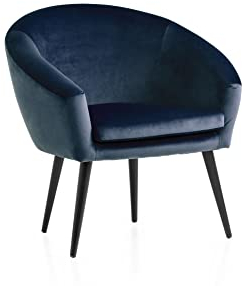 Traumnacht Relaxsessel, Cocktailsessel Theo, bequemer Polstersessel mit Armlehnen, produziert nach deutschem Qualitätsstandard, türkis (Samt), 65 x 74 x 81 cm