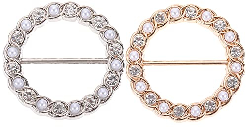 SOIMISS 2 Stück Brosche Damen: T Hemd Cinch Clips Waist Clip Ring Elegante Schals Taille Schnalle Kleidung Ring Wrap Halter Mode Decoratice Zubehör für Brautkleid Halstuch T- Shirt Schal