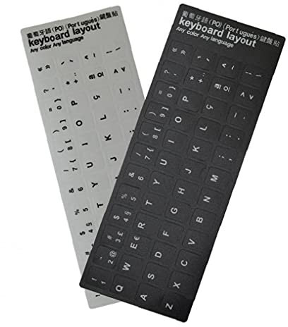 TOSSPER Portugués Teclado Etiqueta Adhesiva De Plástico Portugués Pegatinas De Teclado para Ordenador Portátil del Ordenador
