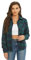Ietaoo Karierte Bluse Damen Karohemd Langarmshirt Casual Boyfriend Hemd Oberteile Button Down Hemdbluse Plaid Shirt Top Grün Navy L