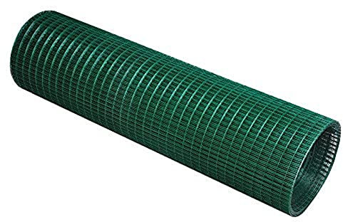 Bderkz 0,6 X 0,6 Grün PVC-beschichtet Geschweißter Maschendraht 18m Rolle Huhn Kaninchen Tierzaun Stahl Metall Gartennetzzaun (1,2 M X 18 M) (Color : 3CM Hole X 1.6MM Thick, Size : 1.2X18M)