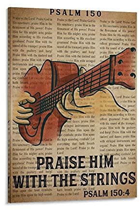 Vintage-Poster DYJPraise Him Poster, dekoratives Gemälde, Leinwand, Wandkunst, Wohnzimmer, Schlafzimmer, Gemälde, 40 x 60 cm