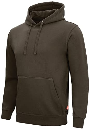 Nitras Motion TEX Light 7025 Arbeits-Kapuzen-Pullover - Pulli mit Kapuze - Hoodie für die Arbeit - Braun - 2XL