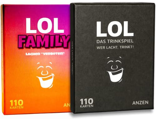 LOL - Das Spiel - Doppelpack | Kartenspiel | Kombipack | Geschenke für Frauen & Männer & die ganze Familie | Geschenk für Erwachsene | Partyspiele | Gesellschaftsspiele |Lachverbot -> Gruppendynamik