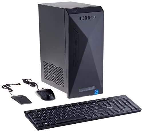 ASUS S501MD Desktop PC, Intel Core i7-12700, 16GB DDR4 RAM, 512GB PCIe SSD, Wi-Fi 6, Windows 11 Home, Black, S501MD-DB704