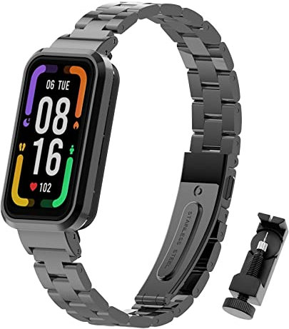 SenMore Redmi Smart Band Pro Braccialetto, Cinturino di Ricambio in Metallo in Acciaio Inossidabile Compatibile con Xiaomi Redmi Smart Band Pro Cinturino
