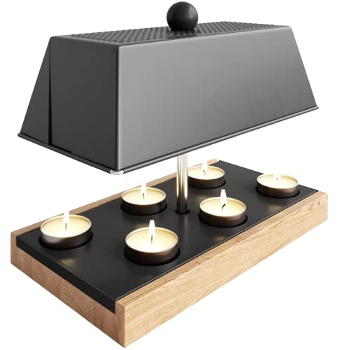 Bucher® Tea Light Oven - Emergency Heater for Cold Days, The No. 1 Electric Heat Source as Alternative to Flower Pot & Clay Pot Heater, Tea Light Heater, Candle Oven, Table Heater (1 x Single)