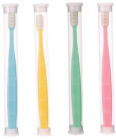 BCOATH 4stücke Ultraweiche Zahnbürste Mit Extra Borsten Zur Tiefenreinigung Von Zahnzwischenräumen Und Zahnfleisch Für Sanfte Mundpflege Bunte Farben Tragbar Für Reise Und Outdoor