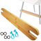 Repose-pieds de chaise haute réglable antidérapant stable en bambou naturel, avec 4 joints toriques et 2 boucles à ressort, compatible avec chaise haute IKAE Antelope 50 x 8,2 x 1,9 cm